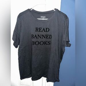 Women's 'Read Banned Books' Torrid Black Graphic Tee